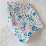 【Lサイズ】ブルー花柄のふんわり立体インナーマスク