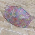 ゆめかわ♡ユニコーン♡ハンドメイド♡ダブルガーゼ♡子供立体マスク♡インナーマスク♡