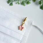 pink flowerクリスタル付き ☆マスクチャーム