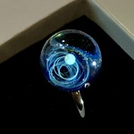 takanemiyabi様専用 オパール宇宙ガラスの指輪 A 130420