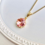 Swarovski ローズイグナイトスクエアペンダント