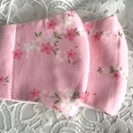 期間限定 特価 　布製 インナー立体マスク  桜花 （大人サイズ）コットン×さらしの４枚構造 
