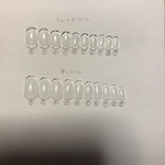 サンプルネイルチップ　ショートオーバル