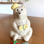 しろくま貯金箱用のちょうちょの首飾りセット