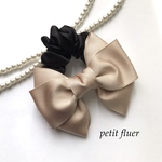 ♡20突破*basic ribbon*シュシュ beige