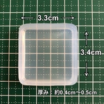 【3.4cm】シリコンモールド 四角型 大きめ 四角形 四角形 スクエア 四角型/和レジン 和 和風