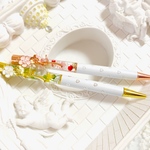 送料無料＊母の日フラワー＊結婚式にキラキラ光るとっても可愛いお花のモチーフ付きハーバリウムボールペン