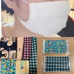 裏地が可愛い布プリーツマスク︎☺︎