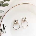 華やかビジューとフープピアス・イヤリング♡フォーマル・お呼ばれにも