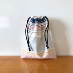 巾着袋 23×18/multi stripe①
