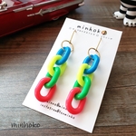 CHAIN EARRINGS⛓️neon4 ピアスorイヤリング