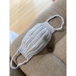 コットン100%ヤーンの手編みマスク🧶