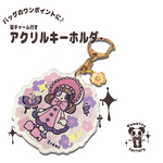 桜チャーム付きアクリルキーホルダー