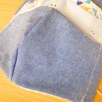 【再販】大人用立体インナーマスク(青 無地)