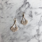 【再販】　ソイミルクティ　水引ピアス　
