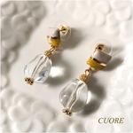 バイカラー✴︎クリアビーンズ* ピアス