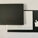 【送料無料】birthday ミニカード　ブラック