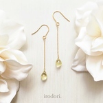 レモンクォーツのキラッと揺れるピアス/イヤリング