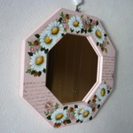 ❤トールペイント❤マーガレットの八角ミラー
