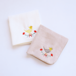 刺繍ミニタオル（オカメインコ / カーネーション）