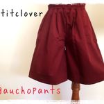 こっくり秋色ワインレッドのガウチョパンツpetitclover１００サイズ