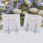 [SSS-030] Swarovski Drop Short Pierce/Earring(Silver)