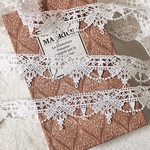 1m 繊細 ロココ風 リボン模様 ケミカルレース ブレード 白 BK200426 ハンドメイド 手芸 素材 材料 DIY