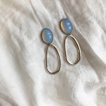storn foop pierce  ロングピアス　タッセルピアス　シルバー　　天然石