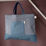ヒッコリー×ワンウォッシュデニムレッスンバッグ