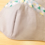 【再入荷】大人用立体インナーマスク(グレー 無地ドット)