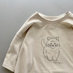 「はじめてきみがお家に来た日」　手描きデザインTシャツ　カラー/カフェモカ（5.3ozジャパンフィット）