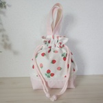 🆕お弁当袋(持ち手付き)いちご🍓