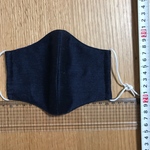 シンプルデニムマスクフィルターポケット付き①
