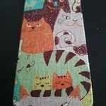 iPhone５、５S、６、６プラスねこいっぱいフルーツ色