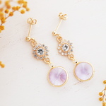 デイジー×Vintage Round Swarovskiピアス