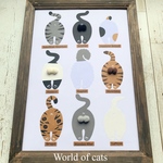 【受注製作】猫のおしりポスター❷ A4 〜World of cats 〜