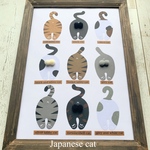 【受注製作】猫のおしりポスター❶ A4 〜Japanese cat〜
