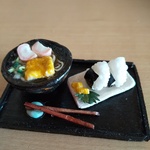 キツネうどんのセットで和食のランチ