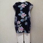 着物リメイク◎涼しすぎ❗浴衣直線裁ちチュニック