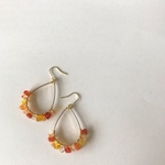 オータムナム /天然石のスモールフープピアス