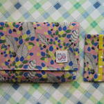 お買い得♪♪限定品♪マルチケース＆ティッシュケースおそろいセット　綿麻　葉っぱ柄