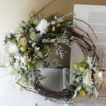 八ヶ岳〜ダスティミラーとミントの夏のなごりWreath