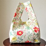 レジ袋型エコバッグ◎野の花◎ランチバッグ◎コンビニ袋◎マチたっぷり15㎝◎