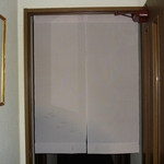 ぼかし入りの絽の着物で作った暖簾・２（送料込）