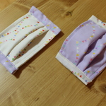 ホワイト&パープル女の子子供用インナーマスク★3才～小学生向けです！