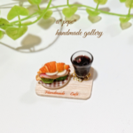ミニチュアカフェ☆クロワッサンサンドイッチセット