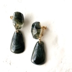 one tone drop earring(charcoal)