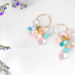 愛と美の象徴☆ローズクォーツピアス【イヤリング変更可】