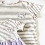 【イチゴshop様オーダー分】親子コーデ*ボーダーTシャツ&ボーダーチュールワンピース