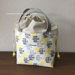 新柄♡　洗える！保冷お弁当用トートバッグ　北欧風　バード　シンプル